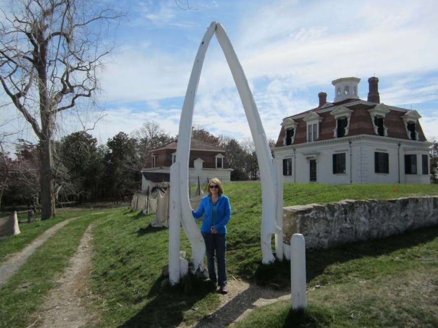 An actual whalebone at the Penniman House, Fort Hill, Eastham, Mass.