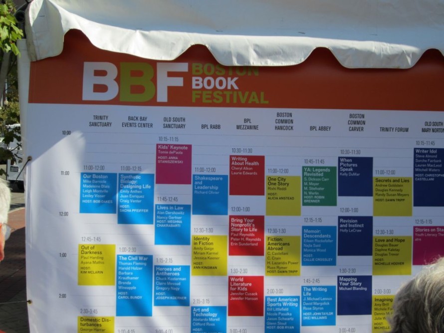 A plethora of writer/book panels to sample.