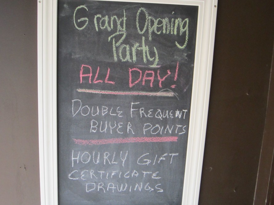 Grand opening at Sherman's on Exchange Street.