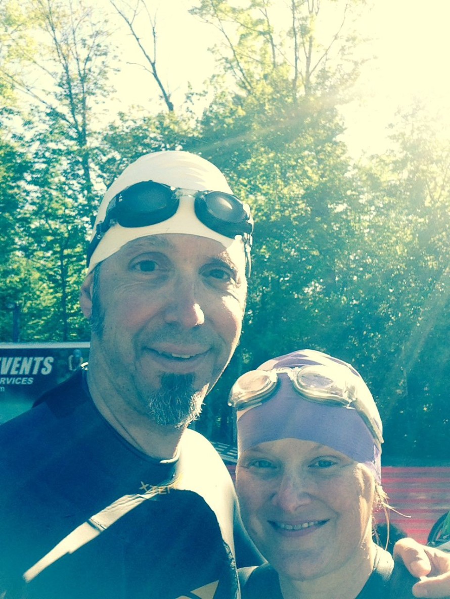 You get to wear bathing caps.
